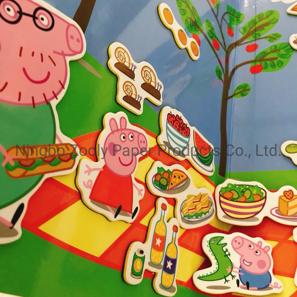 Los niños aprender magia adhesivo magnético Libro de aprendizaje para niños juguetes educativos Sticker Book imán de nevera