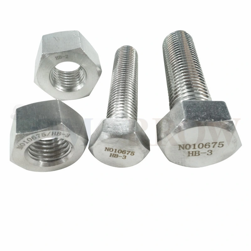 Hot Selling High quality/High cost performance  Exotic Alloy Hastelloy C-276 Hex Bolt/ Hex Nut/ Allen Bolt/ Stud/ Plain Washer