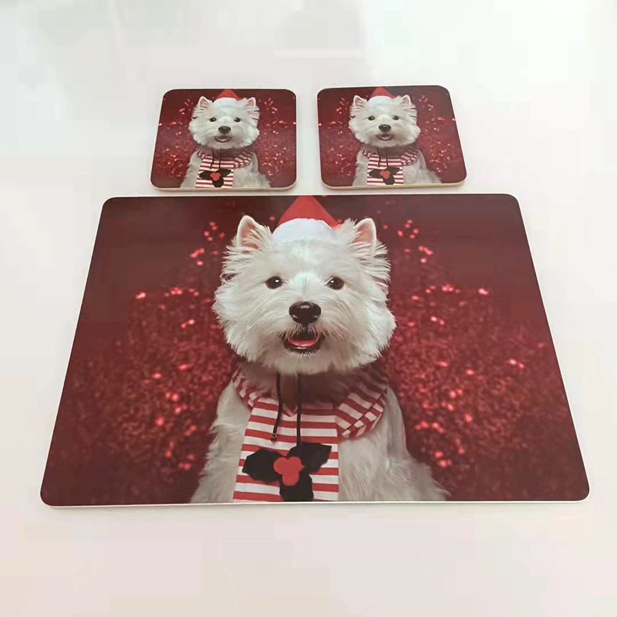 Custom Designed Hardboard Coasters&Placemats for Wedding, Christmas, Easy Wipe Clean Glossy Finish