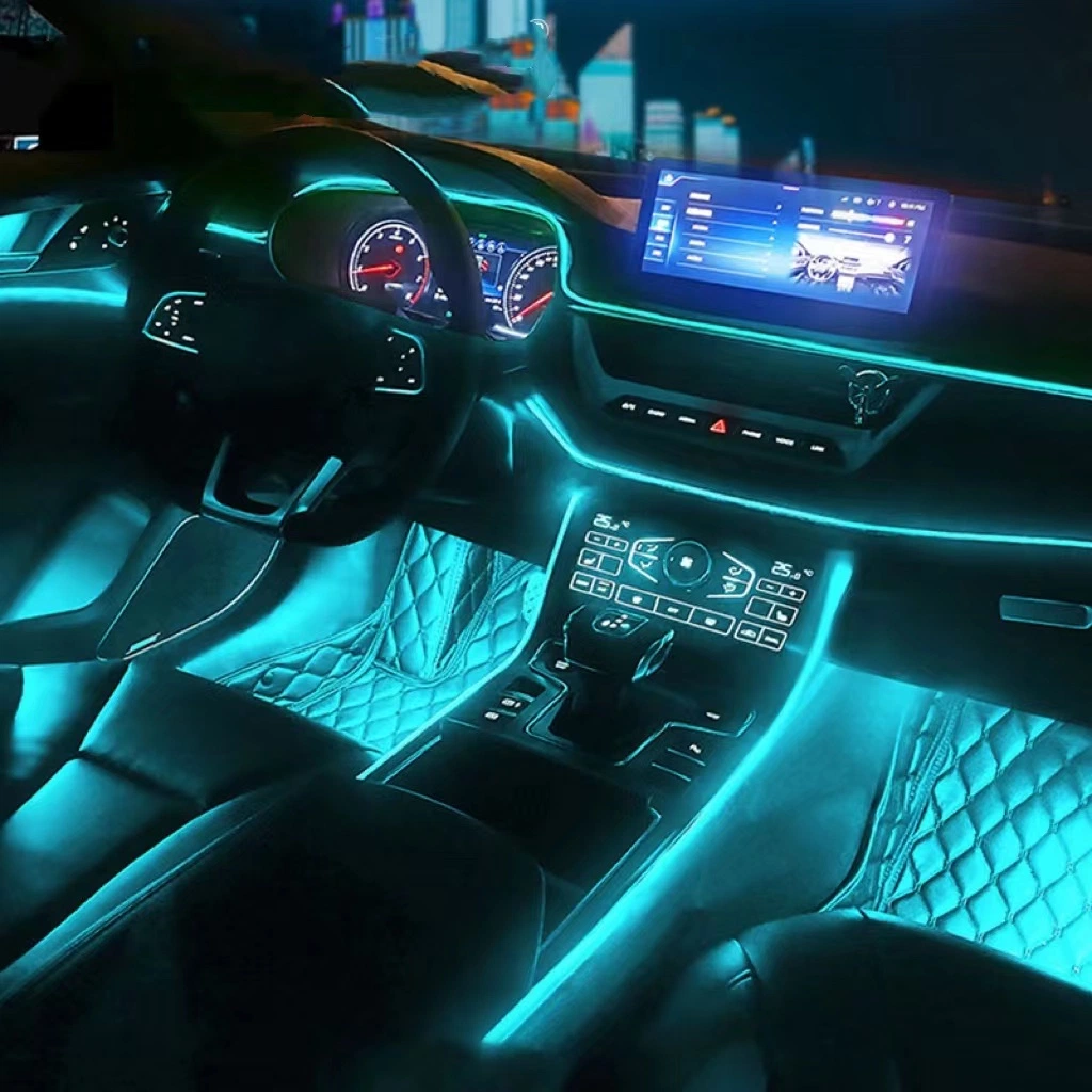 China Factory APP RGB Control Car Interior 18 en 1 Luz ambiental Sinfonía 64color banda óptica decoración interior Luz ambiental