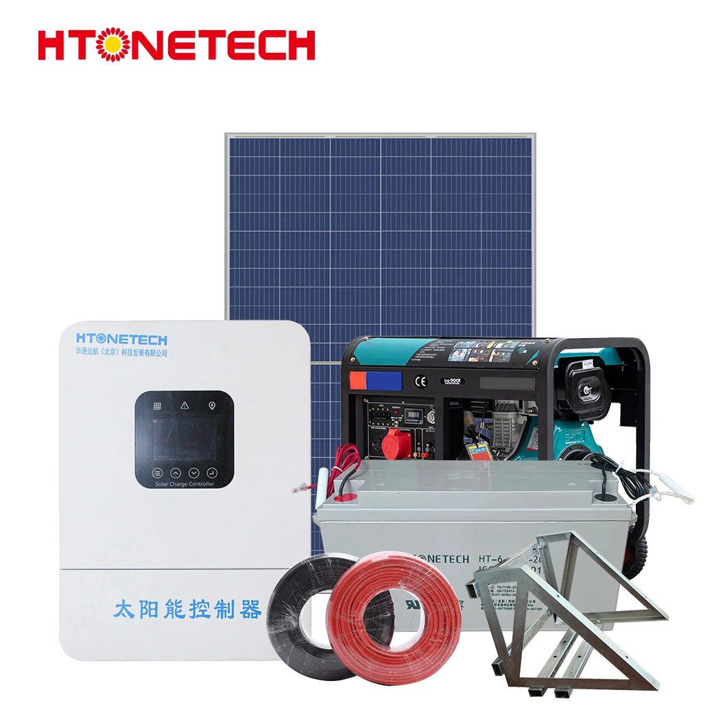 Bateria Htonetech desligada sistema de carga Solar Grade A Mono Painel solar dobrável de 200 W, gerador a diesel de 35 kw, 200 W, híbrido solar E geração de energia piezoelétrica