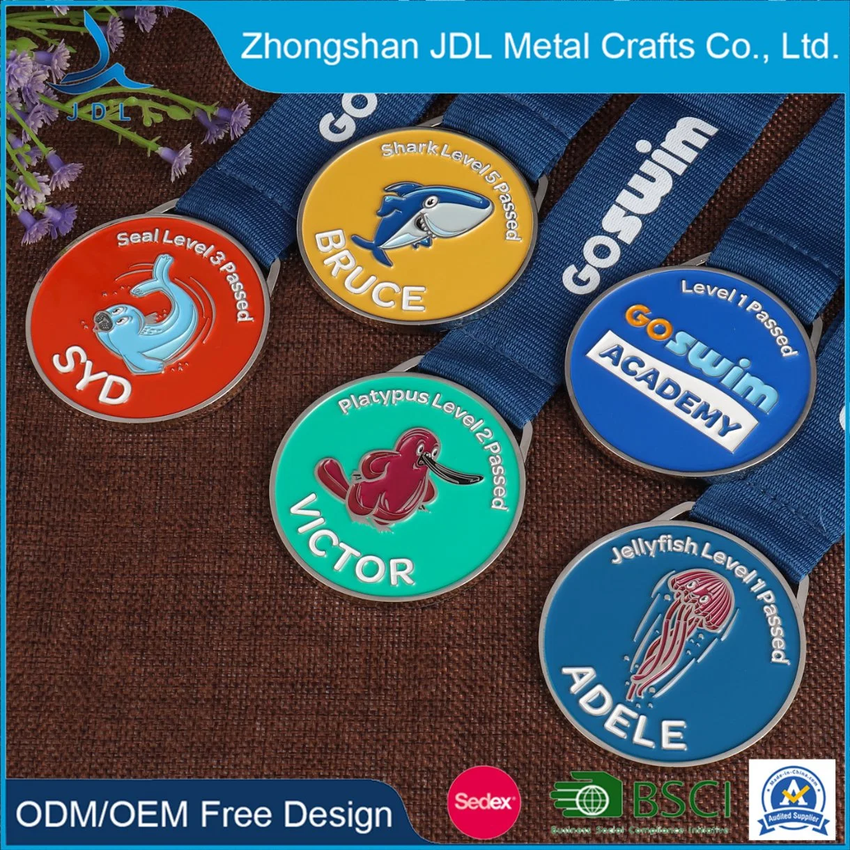 Wholesale 2021 Sports Custom Metal Medal in USA for Souvenir Factory Supply Custom Metal Korea Souvenir Medals for Sports (335)