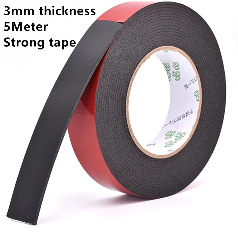 Espuma de polietileno a doble cara cinta adhesiva de doble cara de espuma negra de la película roja la cinta