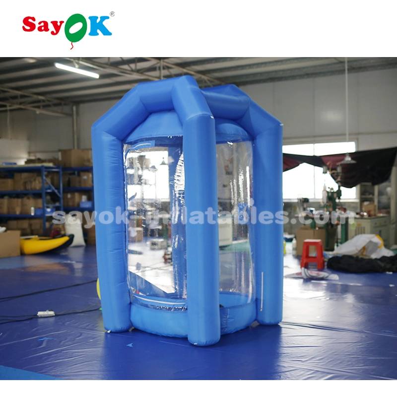 Blue Inflatable Money Booth Cash Cube for Business