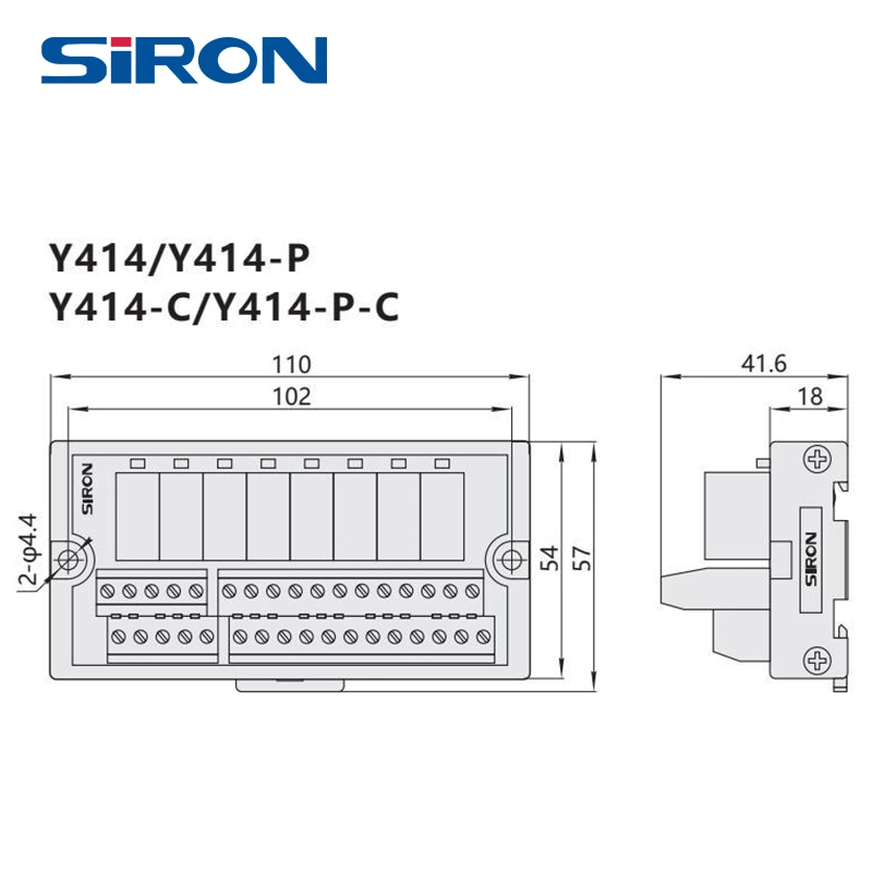 Siron Y414 IC Contact Point Relay Corresponding to All Terminal Wiring PLC Output Modules