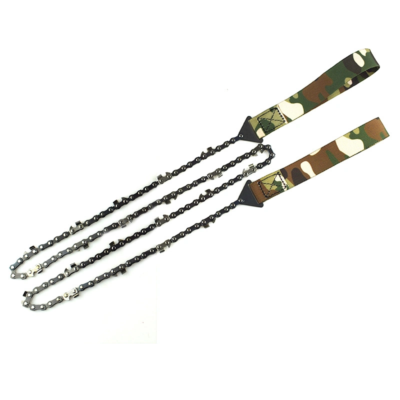 Outdoor 48 Inch Survival Hand Chainsaw Pocket Camo Wire Saw Camping Gear Tree Cutting Manual Steel Rope Chain Saw