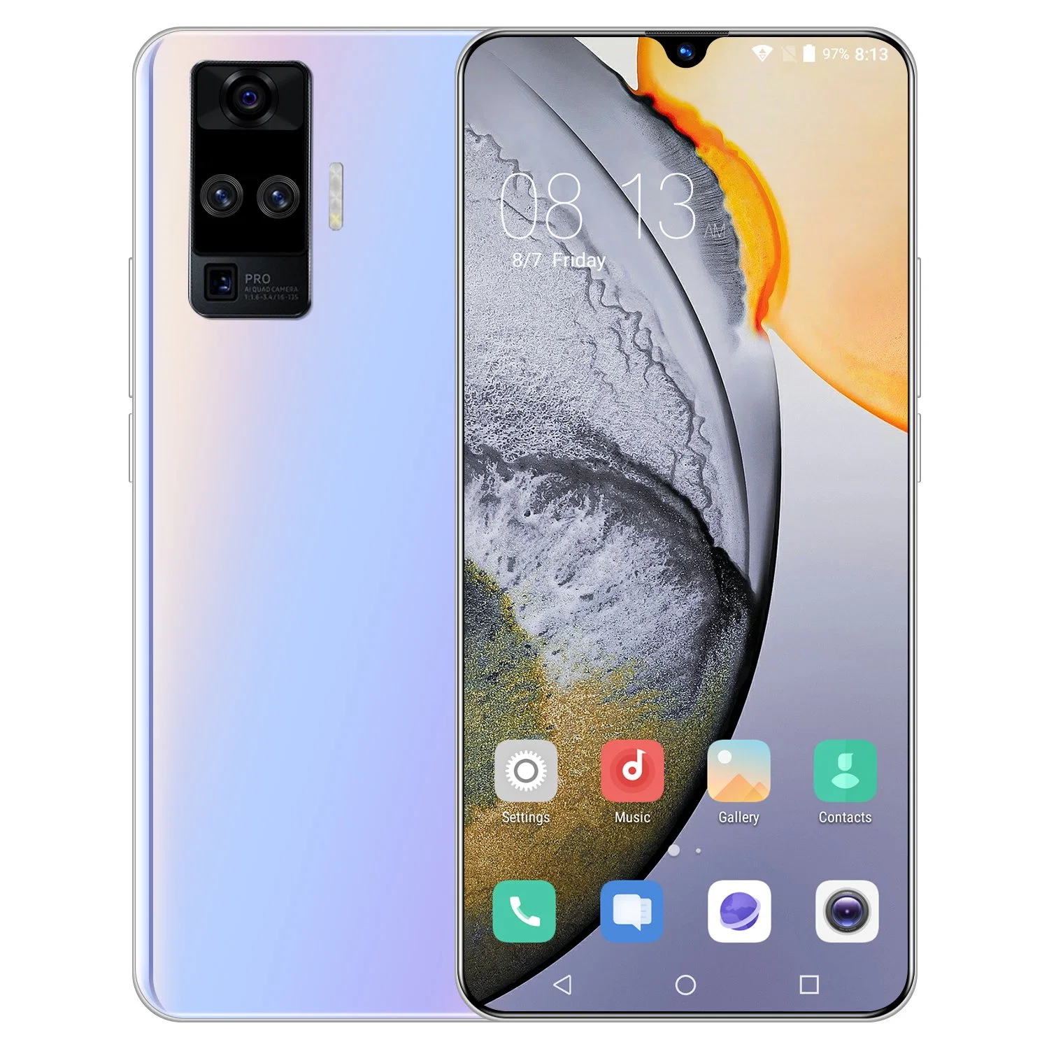 VVO X60 PRO 5g téléphone portable 6.56" Dual SIM 256 Go 12 Go Smartphone RAM 48MP version globale