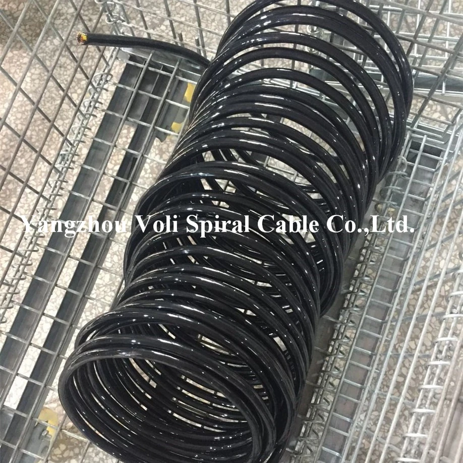 CE Approved PUR Coiled Spring Wire Spiral Cable Customized Coiled Cable