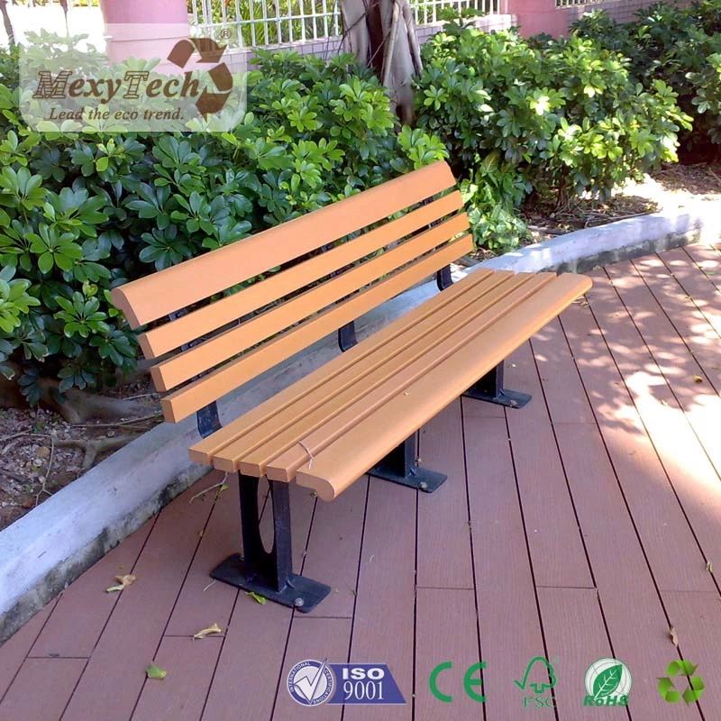 Wholesale/Supplier 3 Foot Metal Legs Park Bench Garden Bench WPC Outdoor Waiting Bench