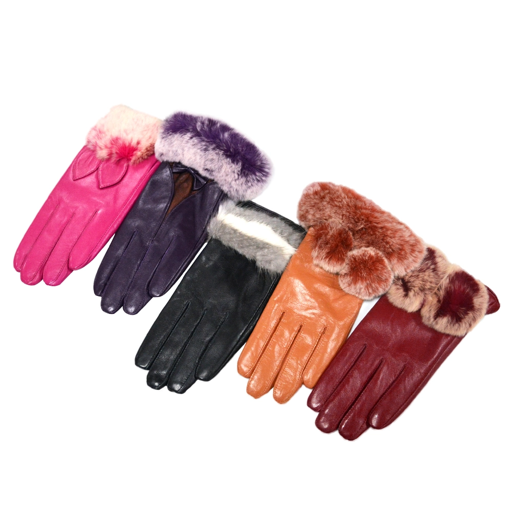 High quality/High cost performance  Customizable Colours Glove Daily Life Usage Sheepskin Gloves Pink Mittens Whole Leather