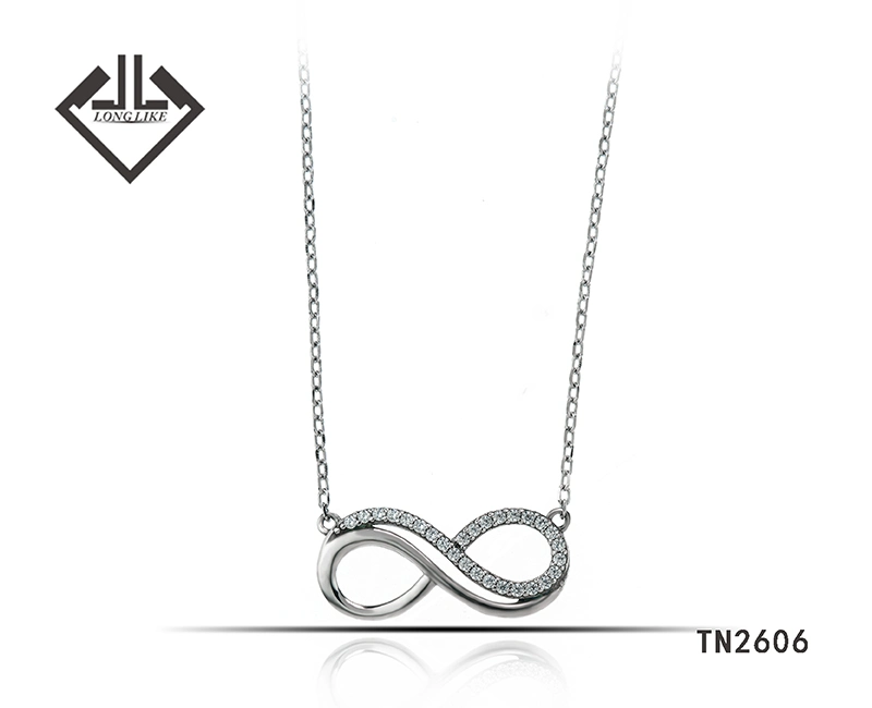 Joyas Plata Sterling Silver Jewelry Fashion Infinity Necklace