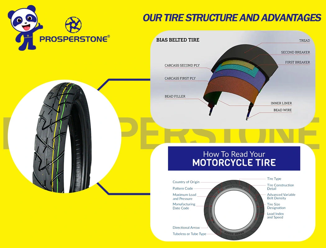 Prosperstone de haute qualité, nouveau type de pneu de moto 275-17 300-17 70/80-17, très performant, durable, sûr et confortable, à un coût abordable