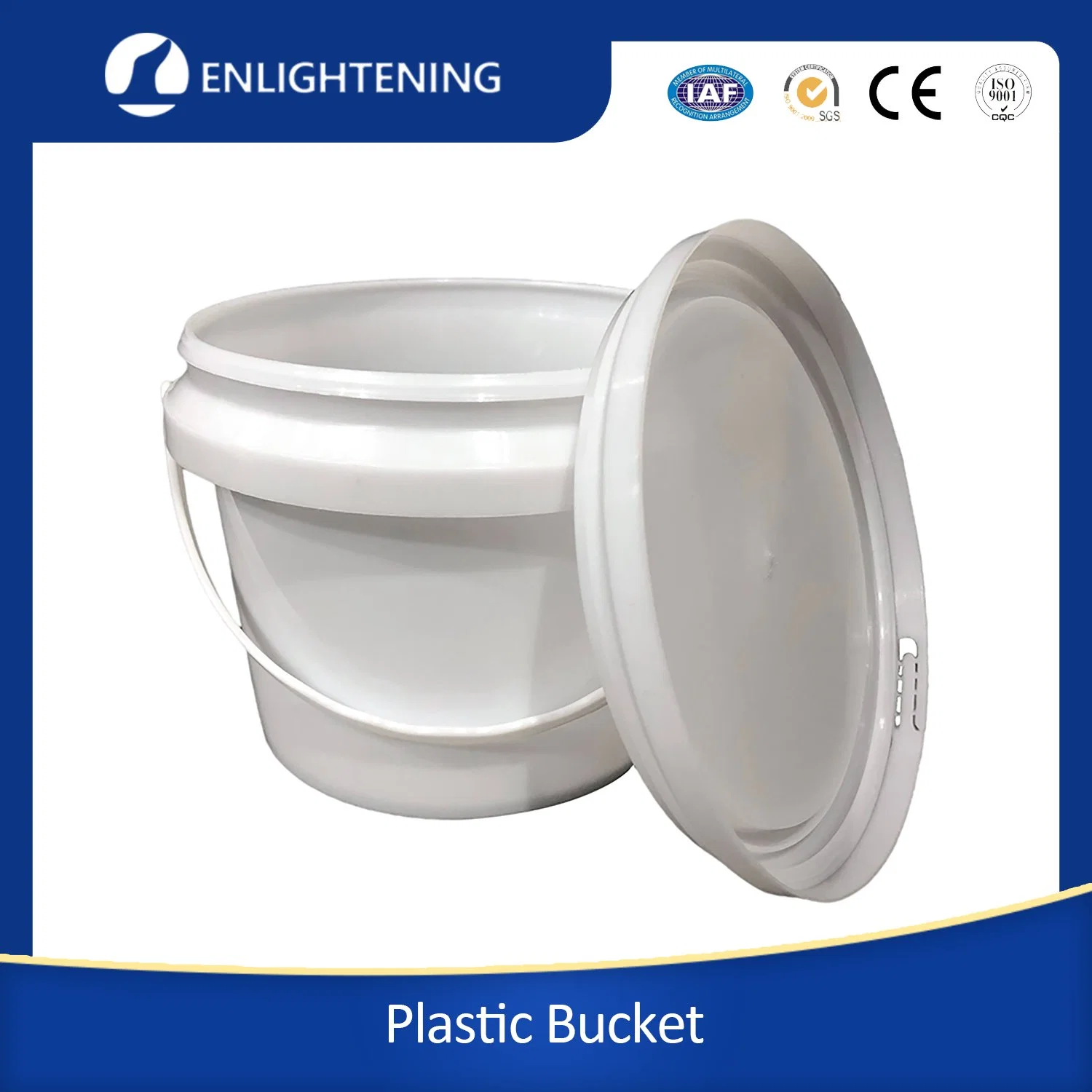 Factory Price 20 Litre Square Plastic Pail with Lid Supply From Stock