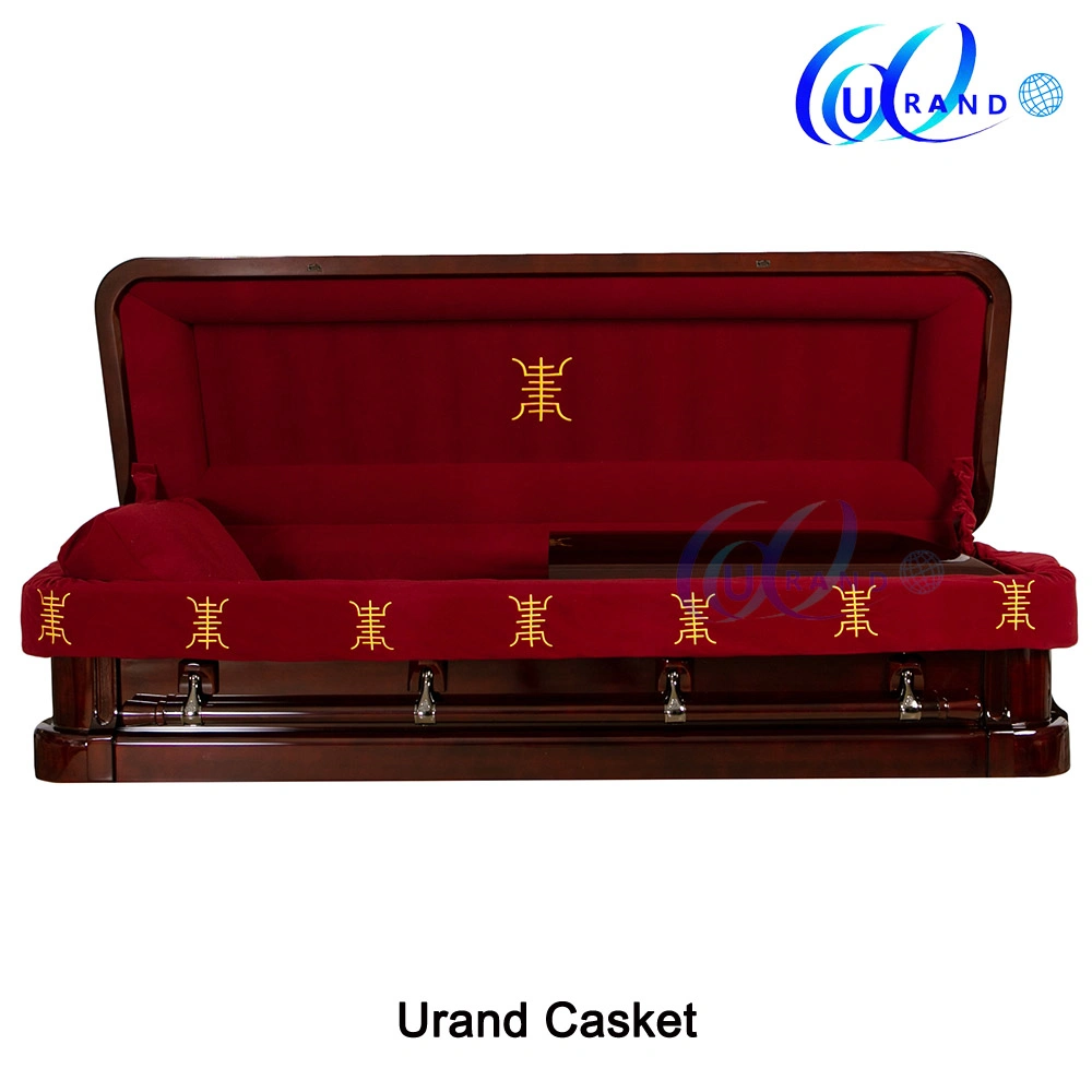 Unique Design Luxury Level High Gloss Solid Wood Mahogany Casket