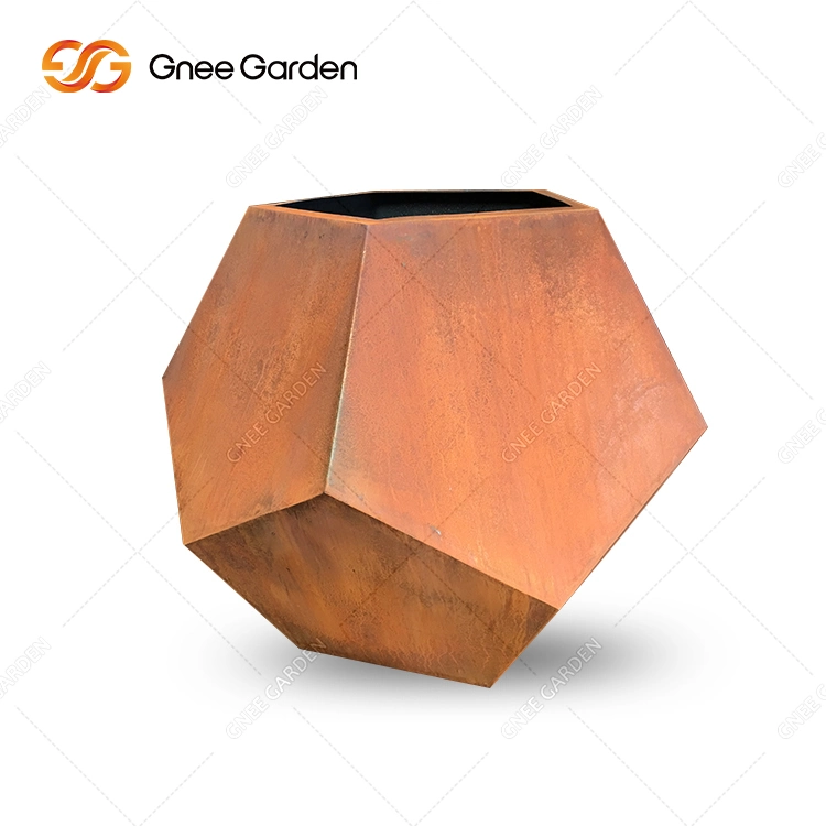 Nouveau design extérieur en acier Corten Pot de fleurs