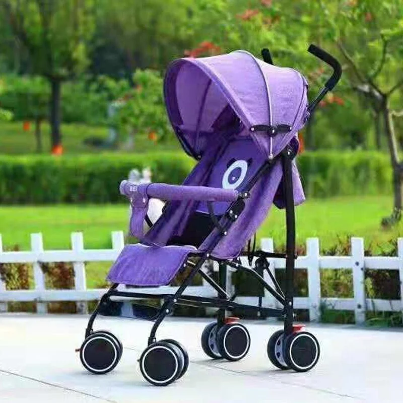 Cochecito de bebé de estilo clásico/cochecito plegable para niños con sombra de sol de 2 pulg 1 bebé Pram