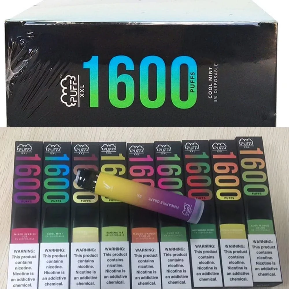 بيج بافس 1600 بوف Xll قابل للاستخدام E-Cigarette أطول وقت يمكن التخلص منه الجهاز