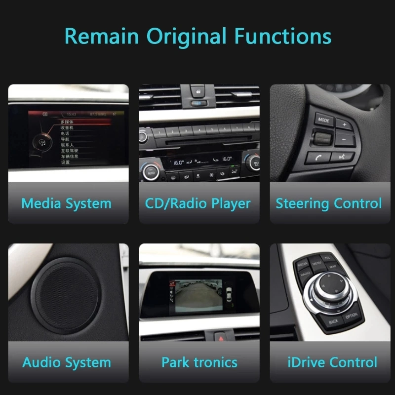 O Android Car Audio Estéreo para BMW X1, E84 2009-2015 Navegação GPS Idrive SWC