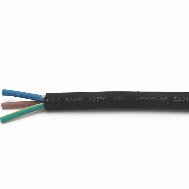 UL Certified Sjow 5*18AWG 16AWG 14AWG 12AWG Oil Resistant Heavy Duty Rubber Sheathed Flexible Power Cable