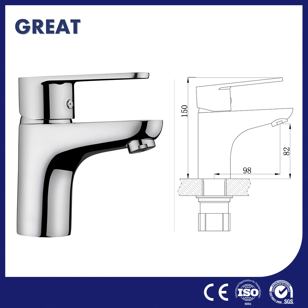 Great 3 Hole Bathroom Faucet Manufacturing High-Quality Sink Filter Water Faucet Gl9301A93 Chrome Single Lever Basin Faucet China Health Water Basin Tap