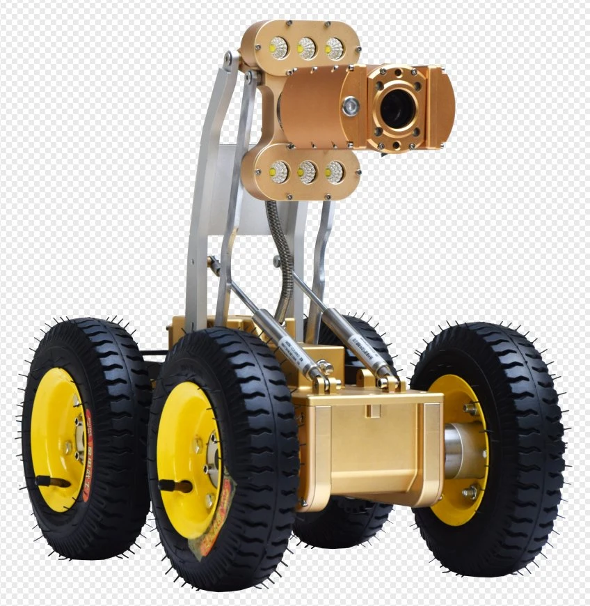 1080P Waterproof Sewer Pipe Inspection Crawler Robot CCTV Camera with 11 Inch Display, Pan Tilt Camera