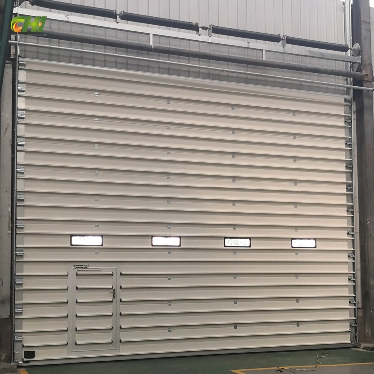 Industrial Flat Door Parts OEM Roll up Steel Security Doors Commercial Roll up Garage Door 14' X 14' for Warehouse