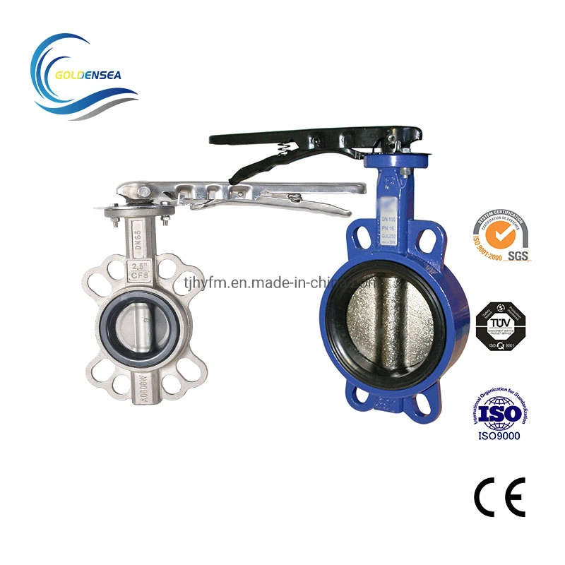 Short Pattern Hand Operated Double Flanged Butterfly Valve Butterfly Valves