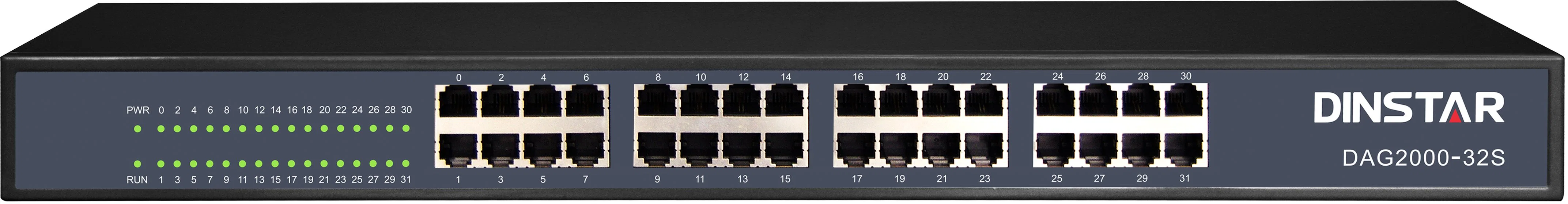 Hochmodernste 24/32-Ports Carrier-Grade VoIP FXS Gateway Dag2000-32s Einfache Installation
