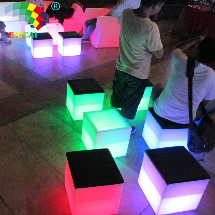 LED Light up Cube Outdoor Furniture LED Cube Chair for Bar Furniture on Sale