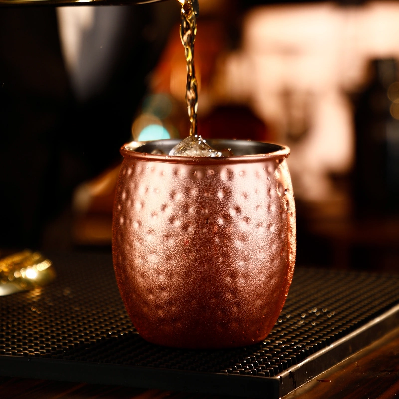 Tasses à cocktail de bière personnalisées à vendre, Marteau de fête, Mug Moscow Mule en acier inoxydable plaqué cuivre.