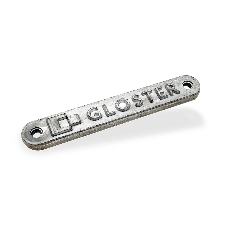 Custom Personalised Metallic Letter Brand Quality Logo Metal Tags for Clothes