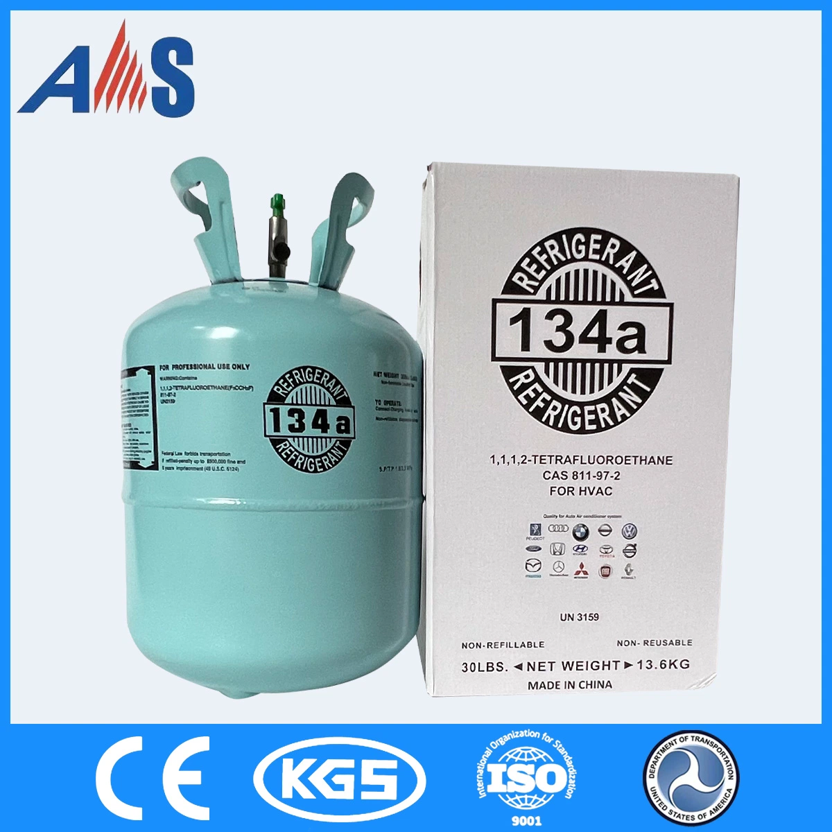 13.6kg/30lbs with Refrigerant Gas R134A 99.93% Purity at Direct Factory Price