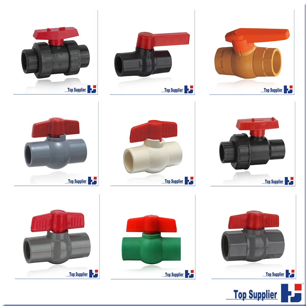 PVC UPVC Plastic Water Supply Plastic Pressure Pipe Tube Fittings Ball Valve (THREAD) Plastic Pipe Fittings Ball Valve Thread