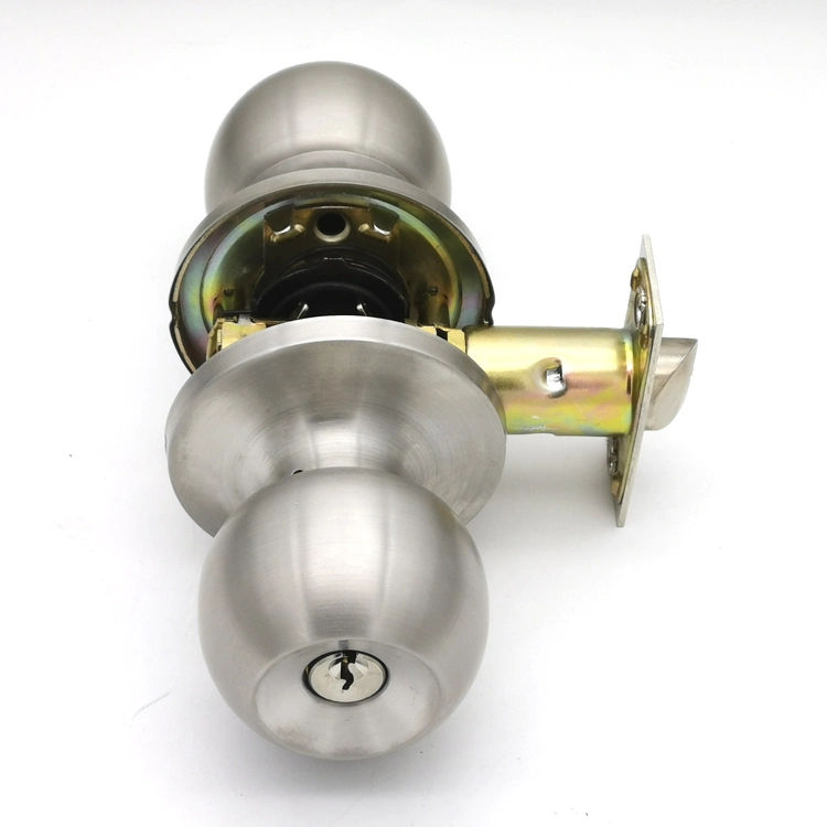 Residential South American ANSI Cerraduara Tubular De Pomo Brass Stainless Steel Alta Borde Cylindrical Tubular Lever Knob Lock