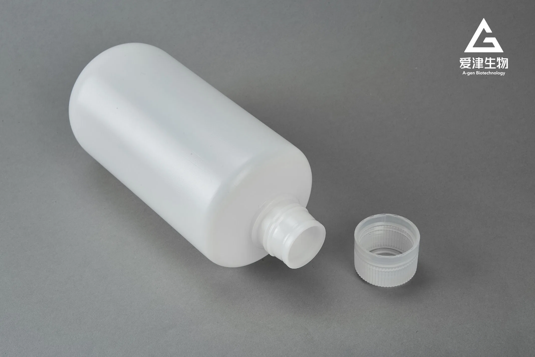 B-1000-N Consumibles de laboratorio 1000ml HDPE personalizado de boca estrecha Blanco graduado Frasco de reactivo de plástico con cubierta roscada