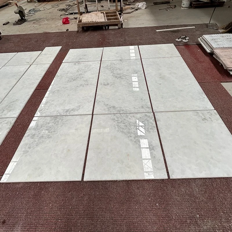 Natural White with Grey Veins Polished Marble Tiles for Flooring/Wall/ Decoration Price