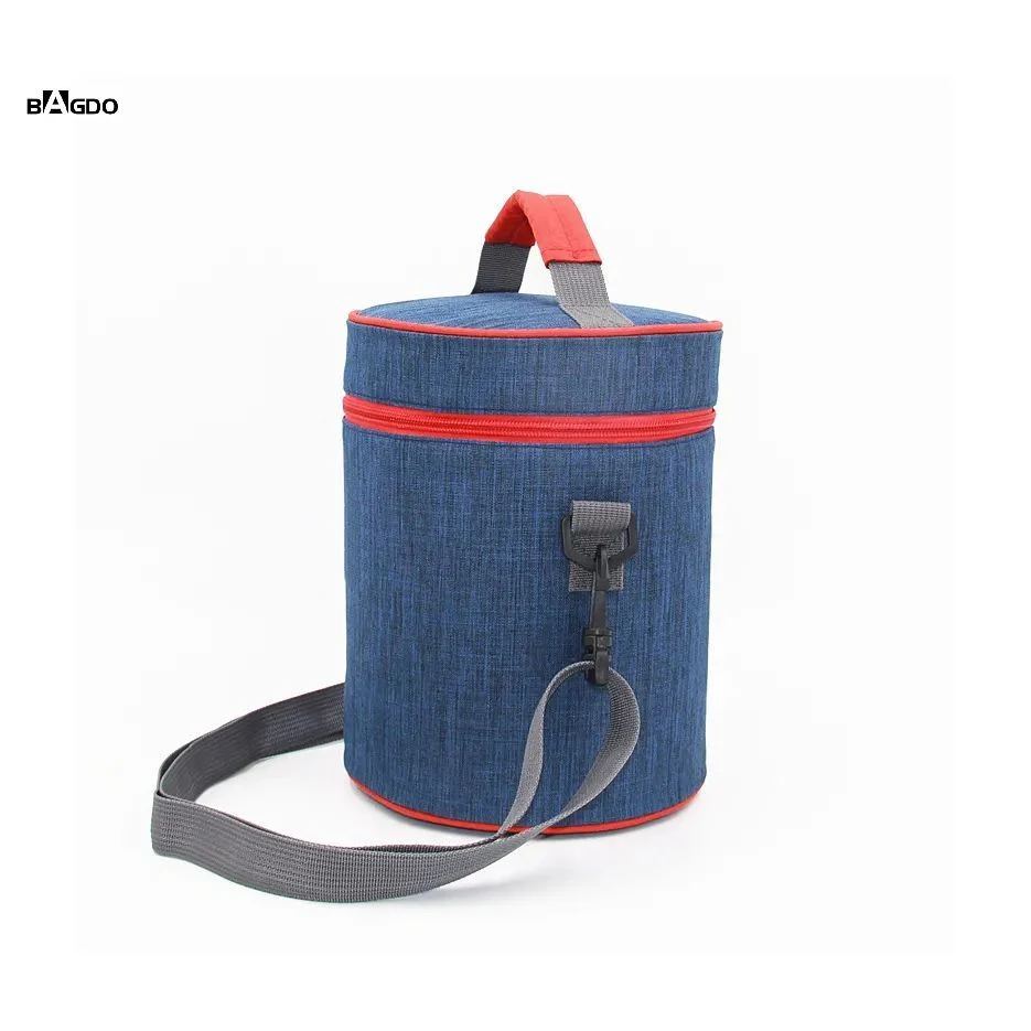 Customized Isothermic Round Shoulder Insulated Cooler Lunch Bag for Frozen Food