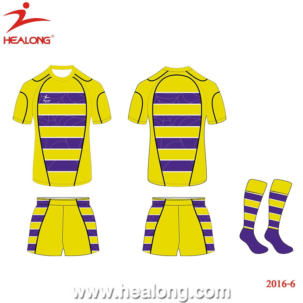 Custom одежды регби рубашка с термической возгонкой Джерси спорта износа Сделано в Китае