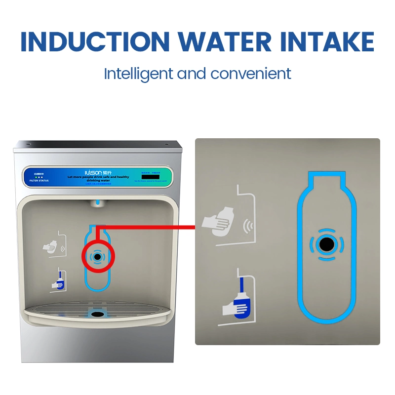 Wall Mounted Sensor Water Cooler Commercial Water Dispenser with RO System