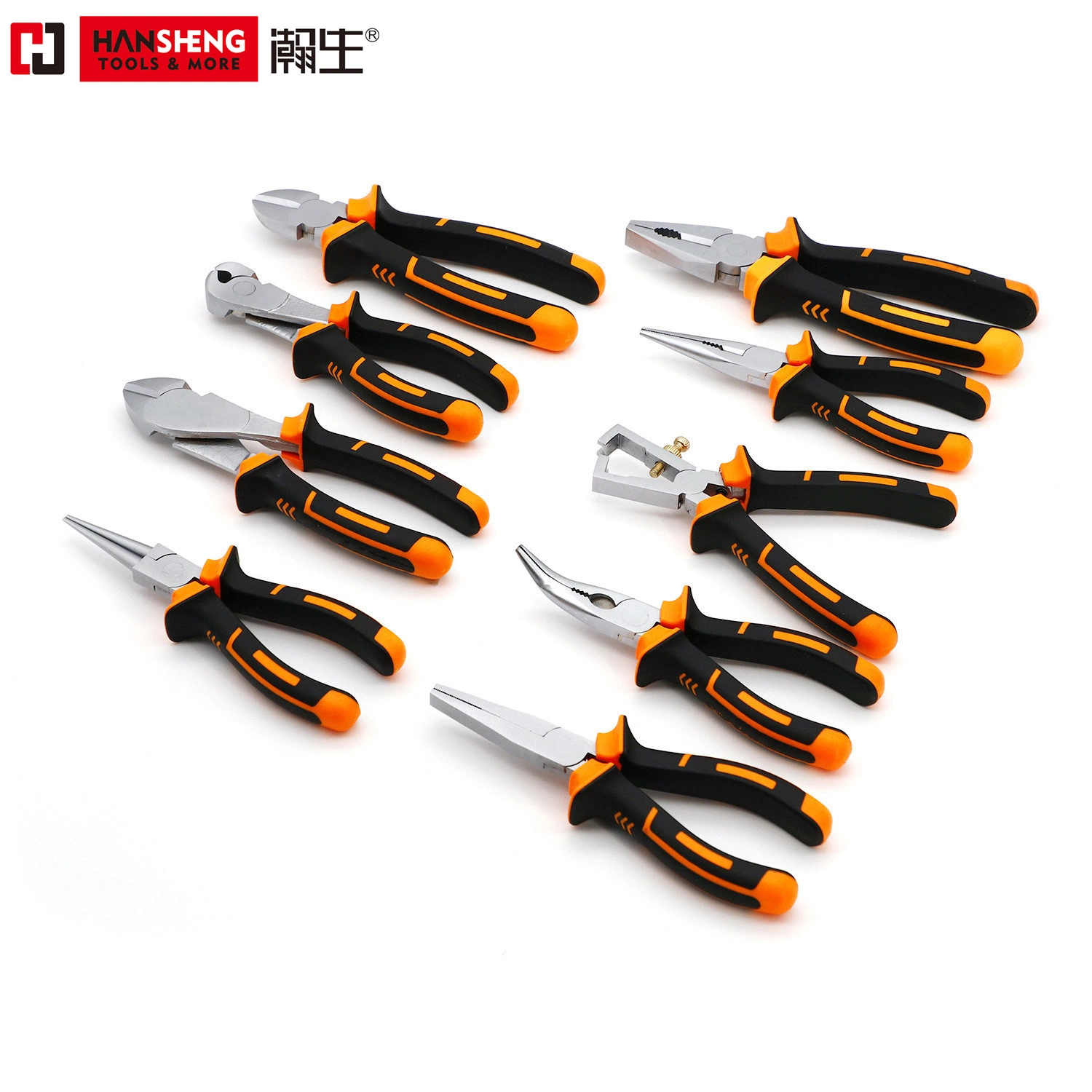 Professional Combination Pliers، 6 بوصات، 7 بوصات، 8 بوصات مصنوعة من CR-V، معالجة الحرارة، Plate-Nickel Plated، مقابض PVC مطلية بالكيل، النوع الألماني، عالية الجودة