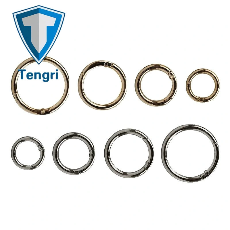 Hook Metal Ring with Open Spring for Bag /Key /Rope