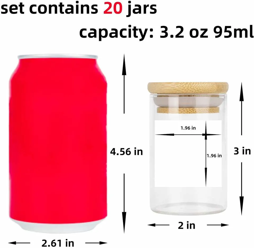 Hot Sell Borosilicate Kitchen Storage Glass Jar Set Spice Container رضّاعات مع غطاء من الخيزران