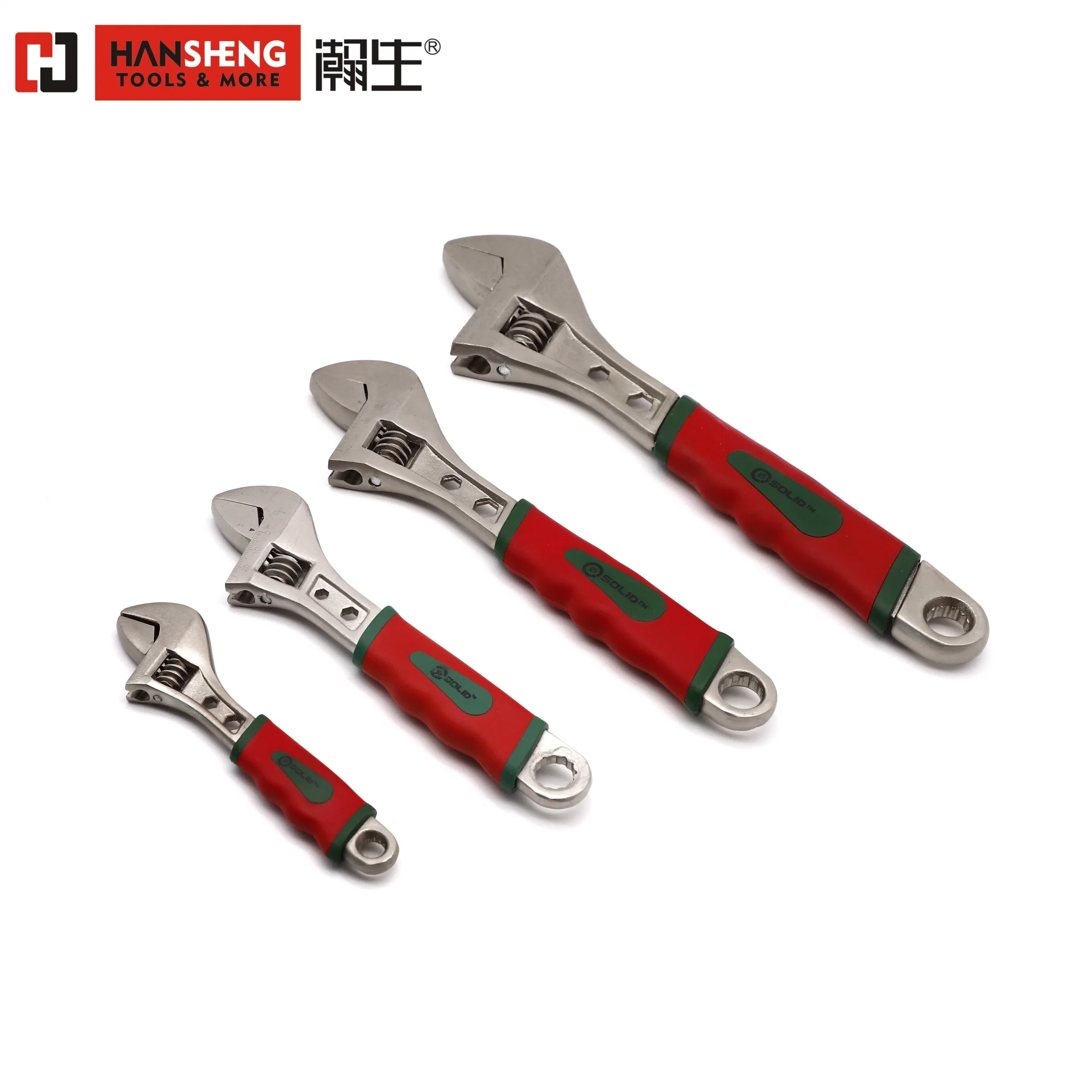 Professional Hand Tools, Wrenches, Hardware Tool, Made of C-RV, High Carbon Steel, Chrome Plated, Adjustable Wrench, Very Easy to Use