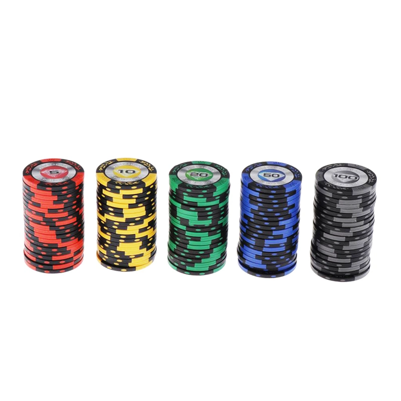 Hot-Selling Wholesale/Supplier OEM Material Plastic ABS Casino Games Ept Poker Chips Ceramic Golf Texas Hold Em Poker Chip Set