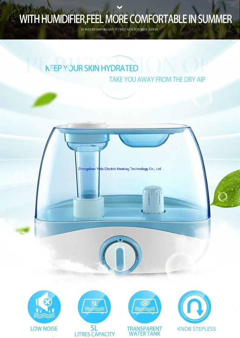 Best Selling 5L Mechanical Control Humidifier Ultrasonic Mist Humidifier Micro Mist Humidifier