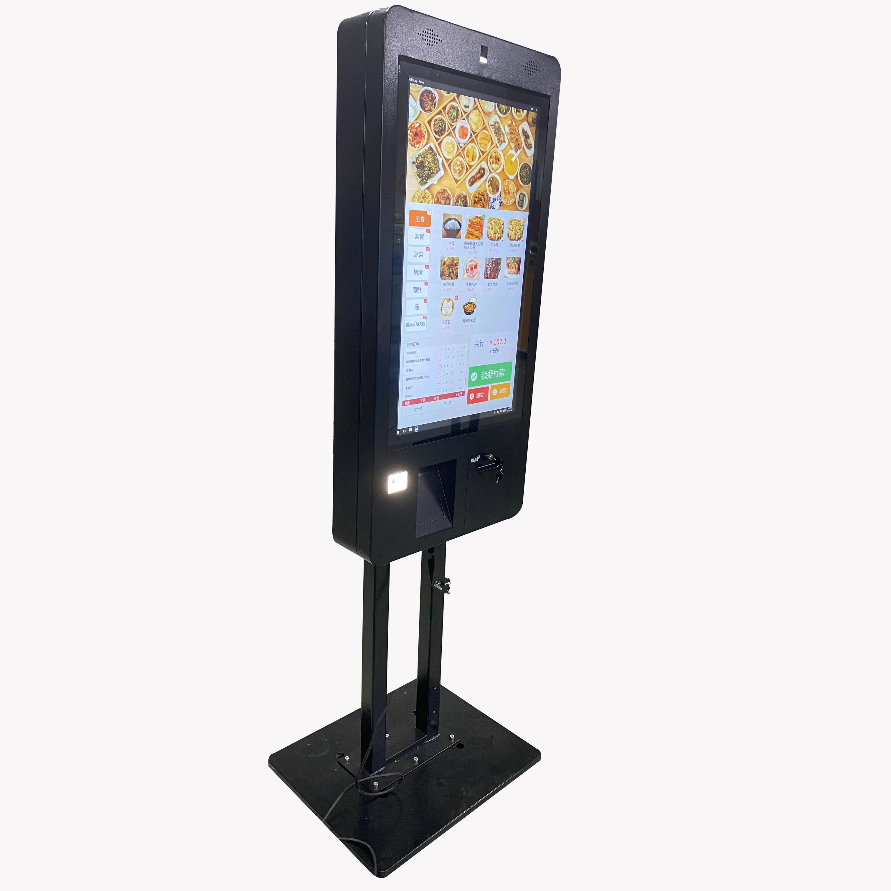 POS System Card Reader QR Code Scanner Self-Service Kiosk Bestellung Maschine für Restaurant