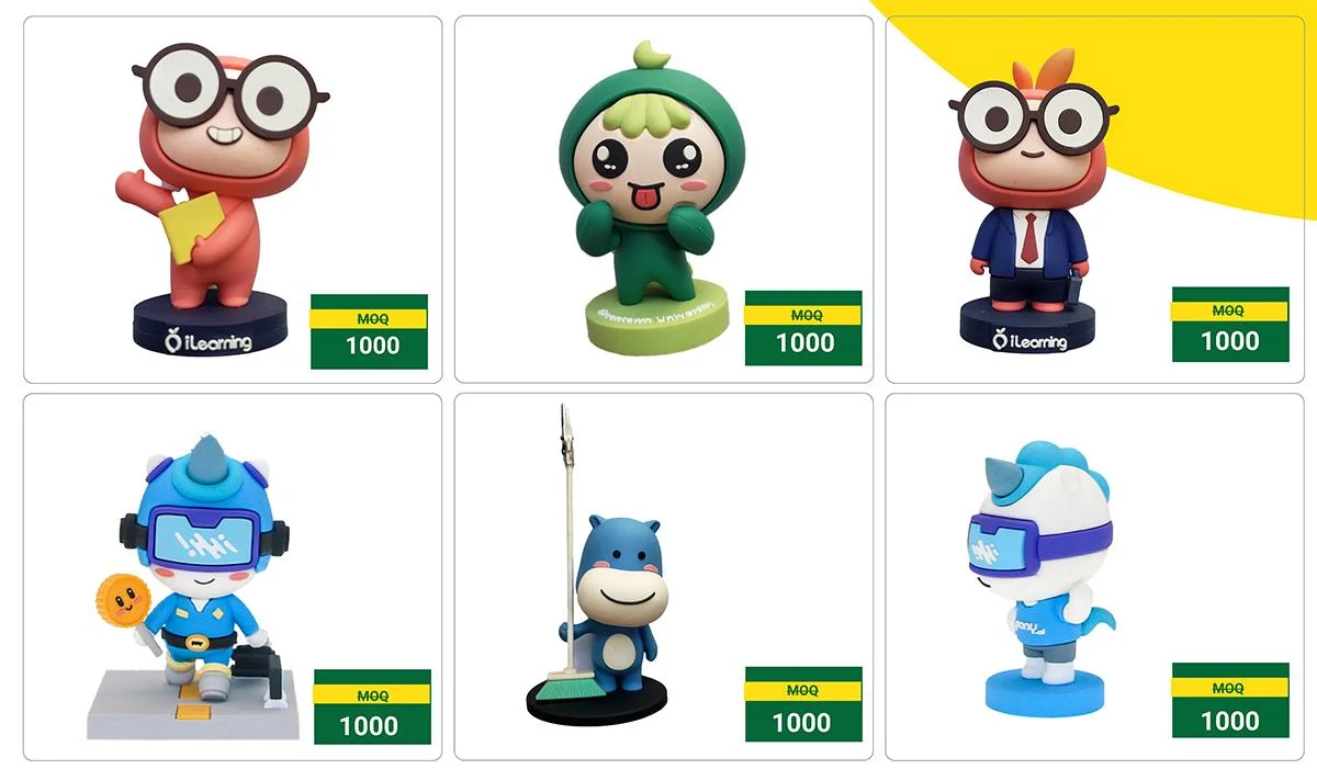 Atacado 3D Cartoon Anime Figure Action Figurines Design personalizado logo Ofertas promocionais de ofertas OEM para empresas brinquedos coleccionáveis