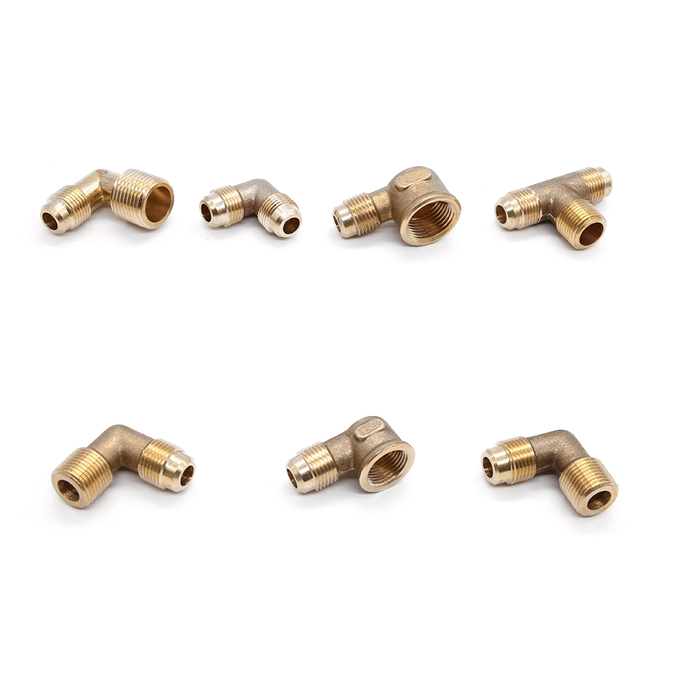 Brass Copper Tube Connectors for Gas Use with NPT Thread Flare Head