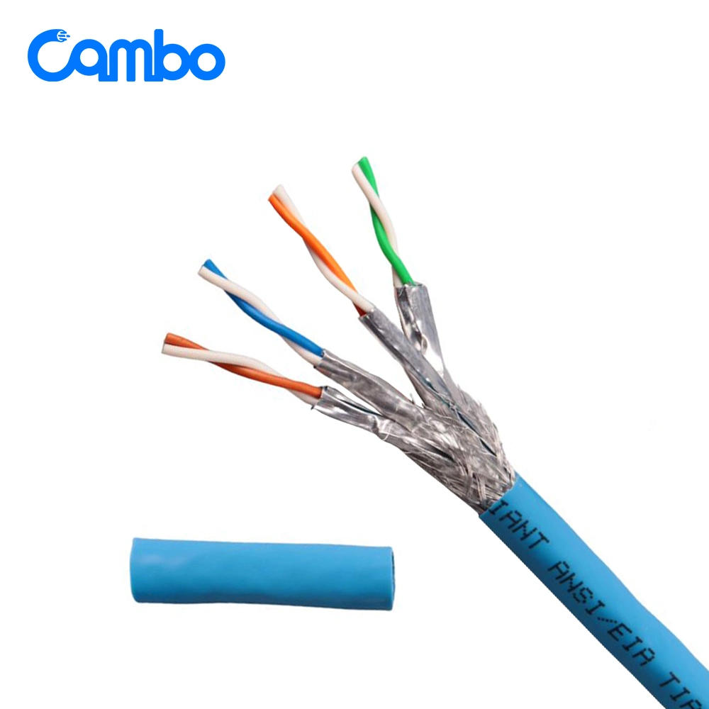 Shielding 0.57mm 22AWG 100m Copper Cmr Flame Retardant Indoor Gray 600 MHz Safety Precautions China Cheaper Price OEM Internet Cable