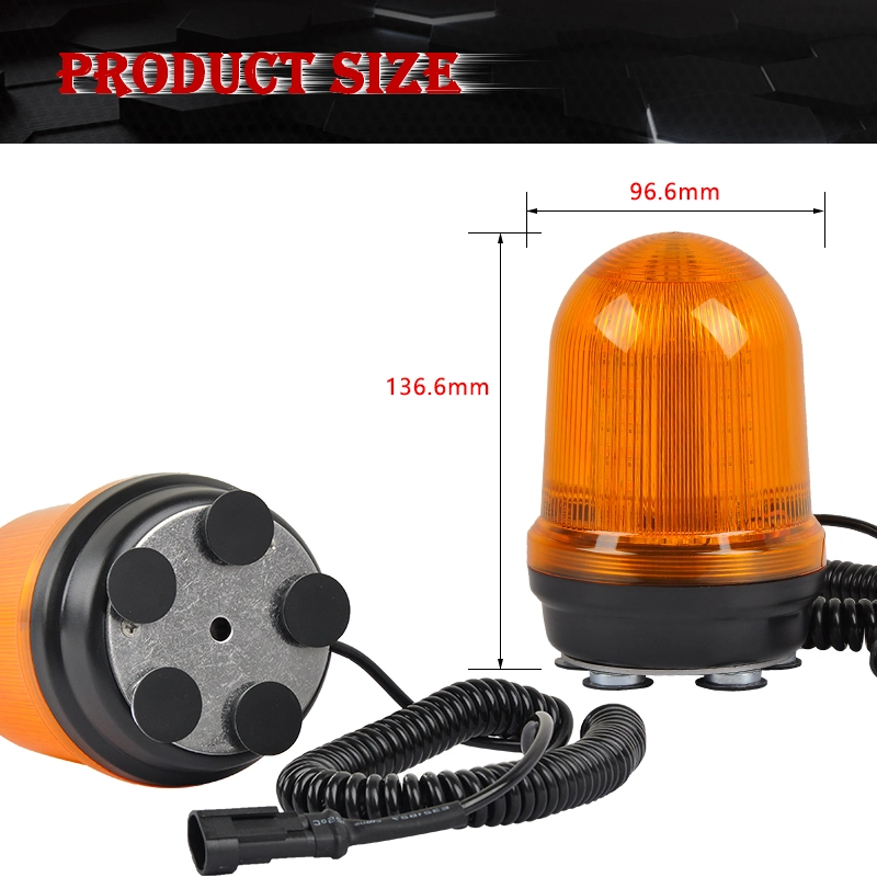 Forklift Parts Magnetic Car Emergency Amber Alarm LED Strobe Warning Light
